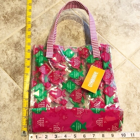 🆕 Gymboree girls pink beach bag fish tote - Picture 5 of 9